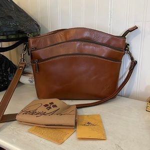 Patricia Nash Lorraine triple zip crossbody leather purse